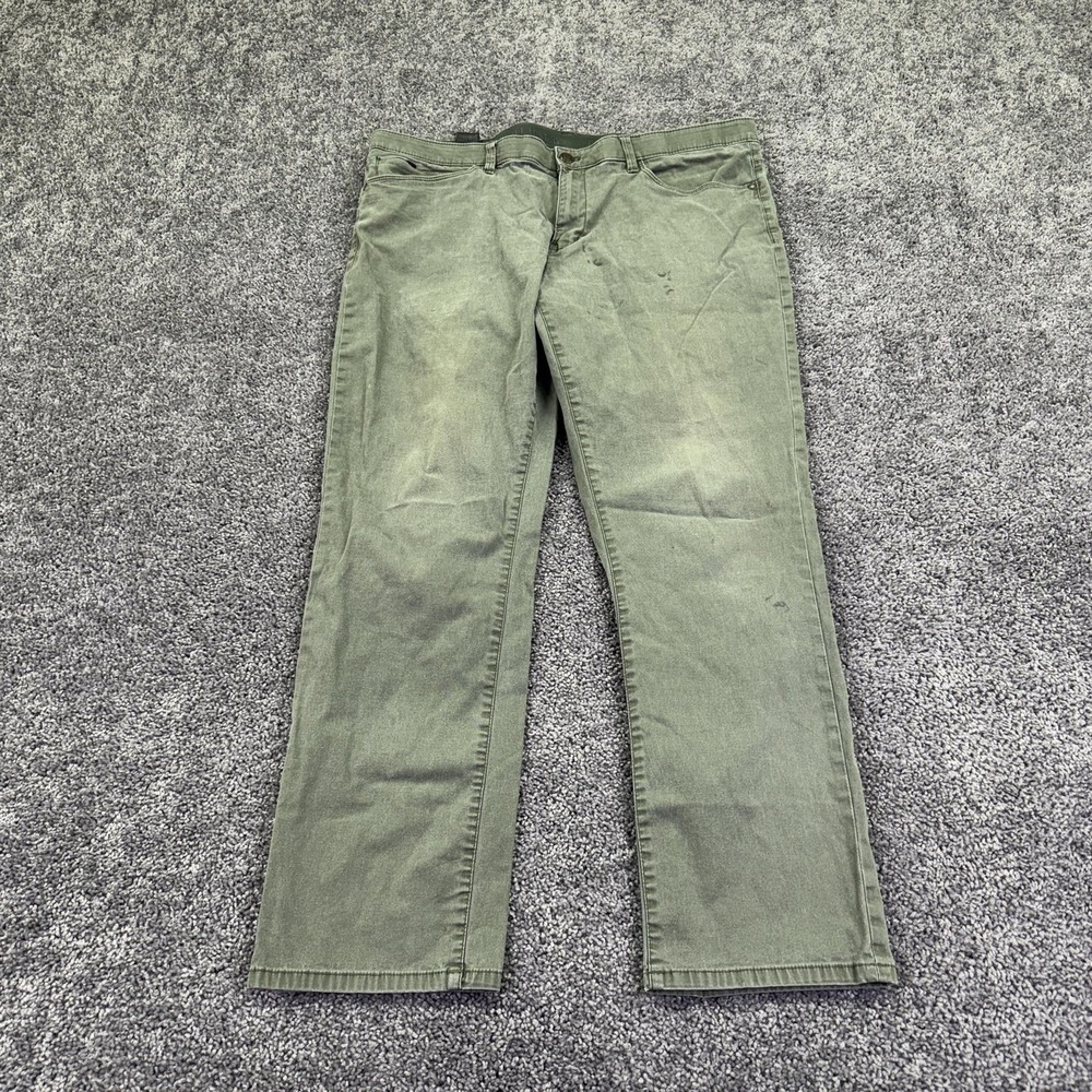 English Laundry Pants Mens 40x32 Green Regular Straight Stretch Casual